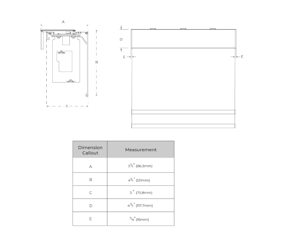 Niño Duo Shades Spec Drawing