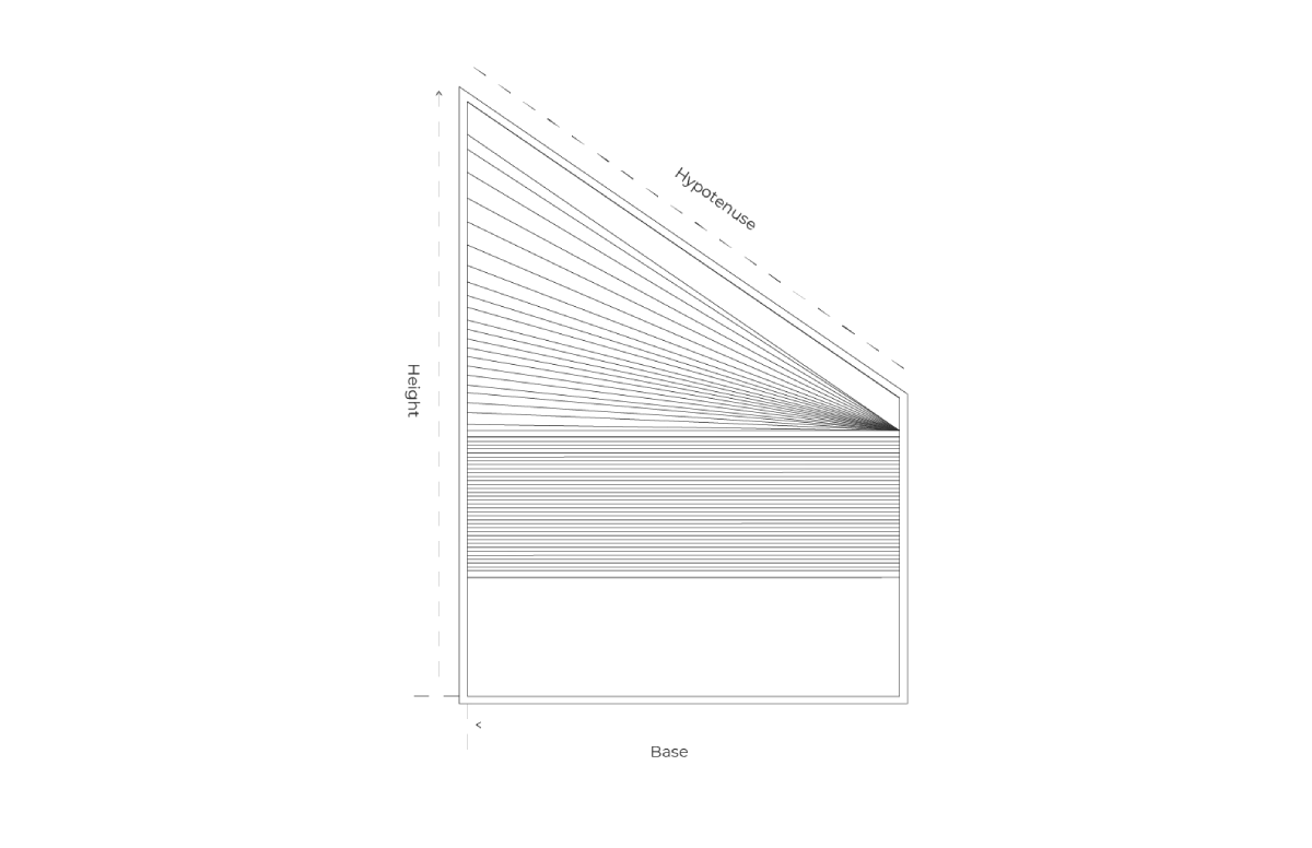 Niño Trapezoidal Cellular Shades Spec Drawing